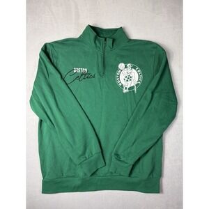 NBA Men Boston Celtics Basketball Long Sleeve 1/4 Zip Up Pullover Size:3XL